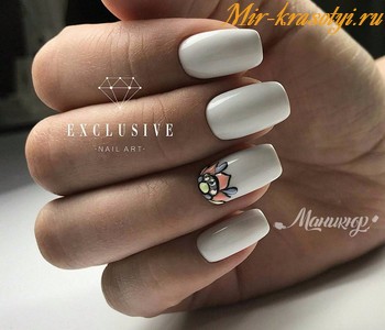 дизайн ногтей белого цвета