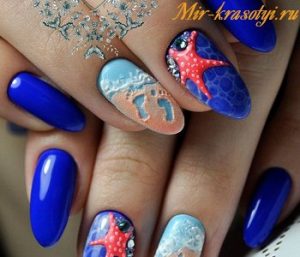Дизайн ногтей морская тематика фото