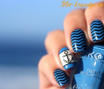 Дизайн ногтей морская тематика фото