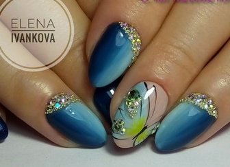 Manikjur ombre so strazami 2018 modnye tendencii foto45